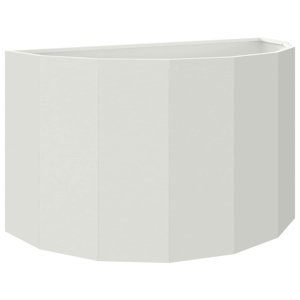 Vidaxl plantenbak wit 90 x 45 x 50 cm staal