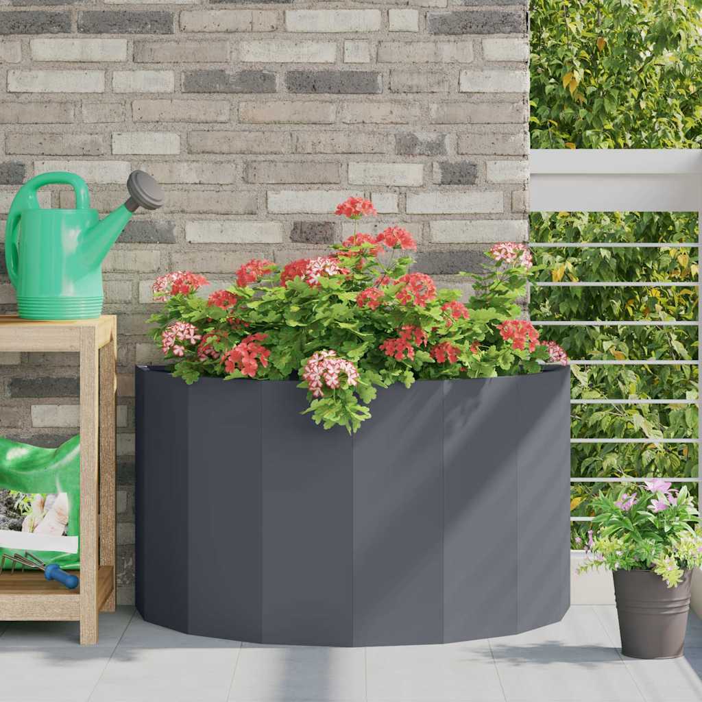 Jardinera vidaxl antracita 90 x 45 x 50 cm acero