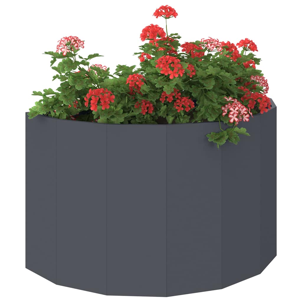 Vidaxl plantenbak antraciet 90 x 45 x 50 cm staal
