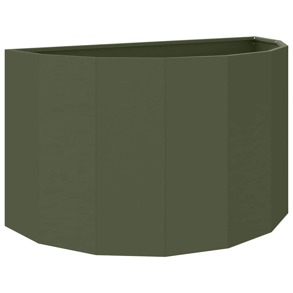 Vidaxx macetero verde oliva 90 x 45 x 50 cm acero