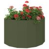 Vidaxl plantenbak olijf groen 90 x 45 x 50 cm staal