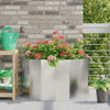 Fioriera Vidaxx argento 90 x 45 x 50 cm in acciaio inossidabile