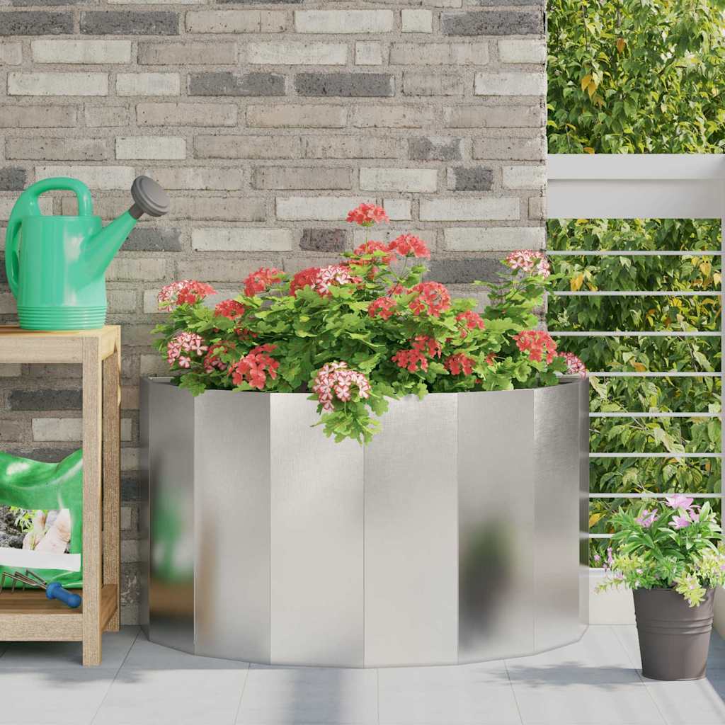 Fioriera Vidaxx argento 90 x 45 x 50 cm in acciaio inossidabile