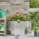 Jardinera vidaxx plateada 90 x 45 x 50 cm acero galvanizado