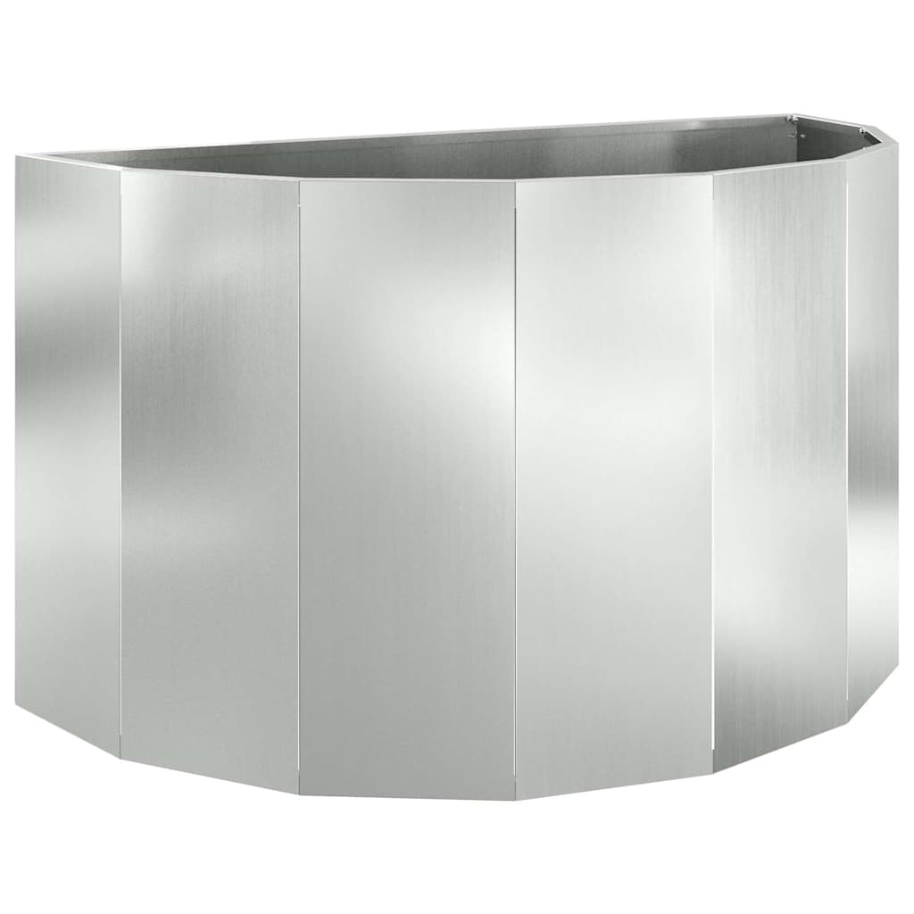 Jardinera vidaxx plateada 90 x 45 x 50 cm acero galvanizado