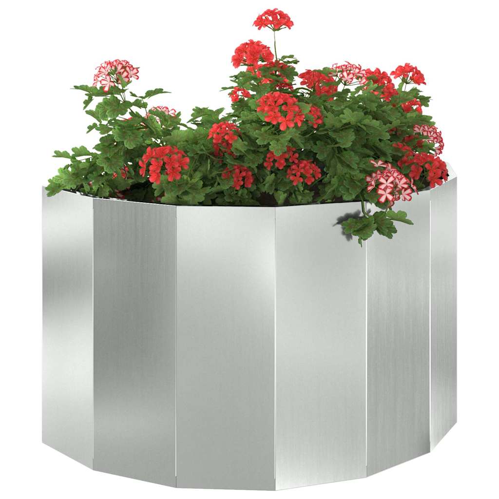 Jardinera vidaxx plateada 90 x 45 x 50 cm acero galvanizado