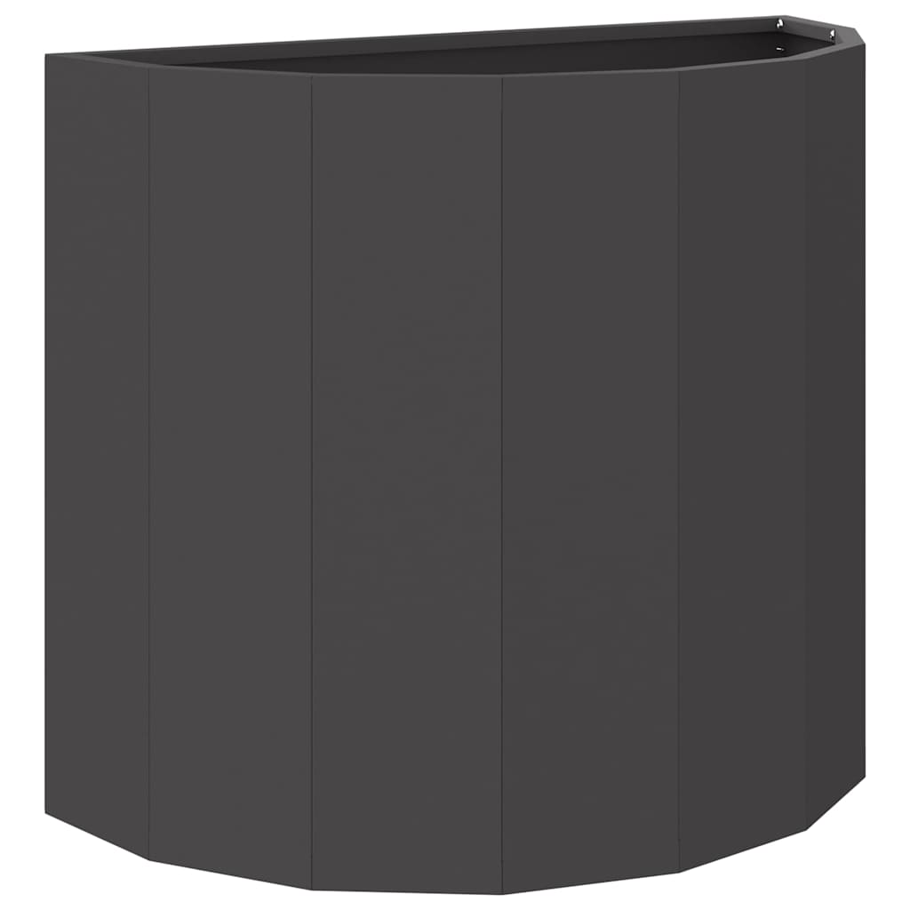 Fioriera Vidaxx nera 60 x 30 x 50 cm in acciaio