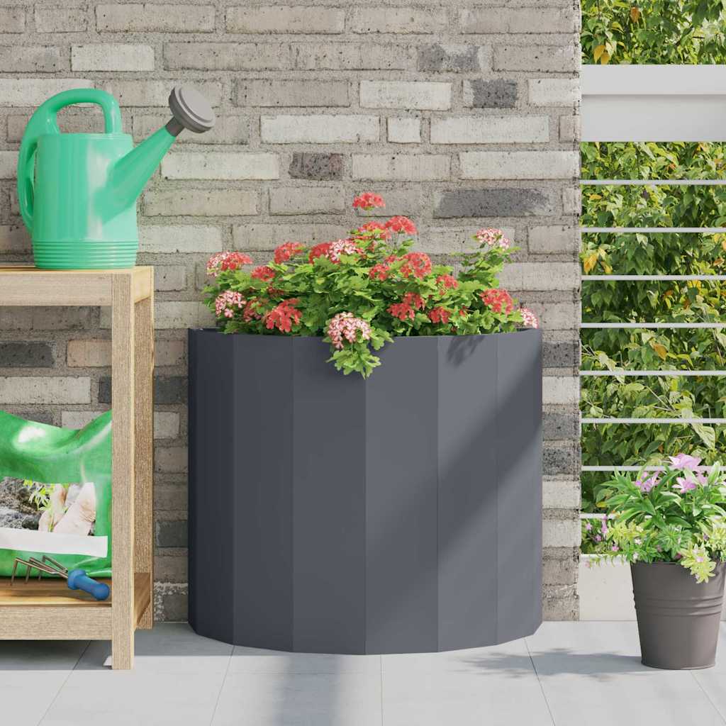 Vidaxl plantenbak antraciet 60 x 30 x 50 cm staal