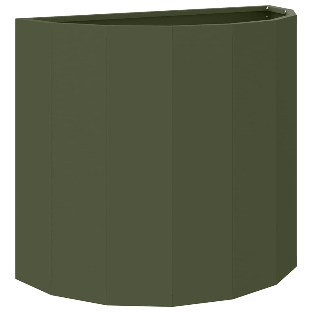 Fioriera Vidaxx verde oliva 60 x 30 x 50 cm in acciaio