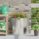 Jardinera vidaxx plateada 60 x 30 x 50 cm acero inoxidable