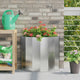 Jardinera vidaxx plateada 60 x 30 x 50 cm acero galvanizado