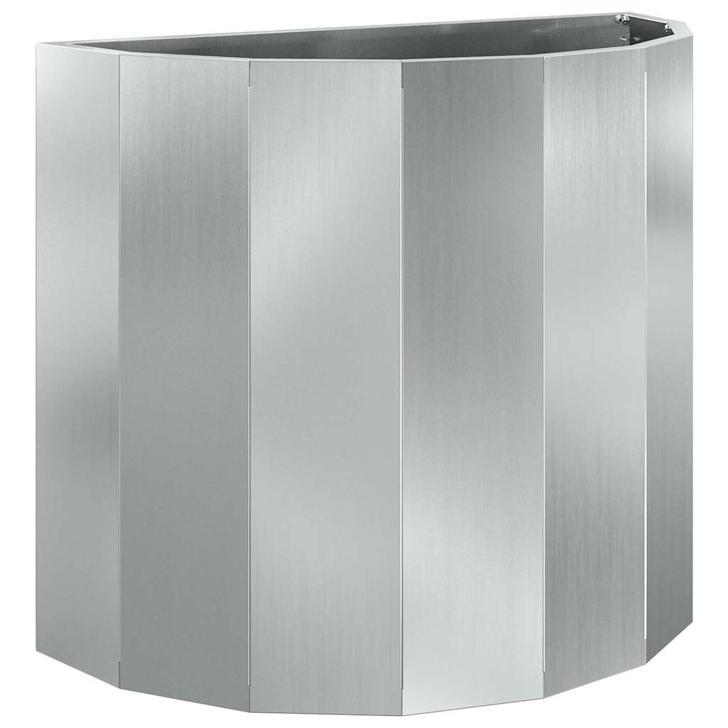 Jardinera vidaxx plateada 60 x 30 x 50 cm acero galvanizado