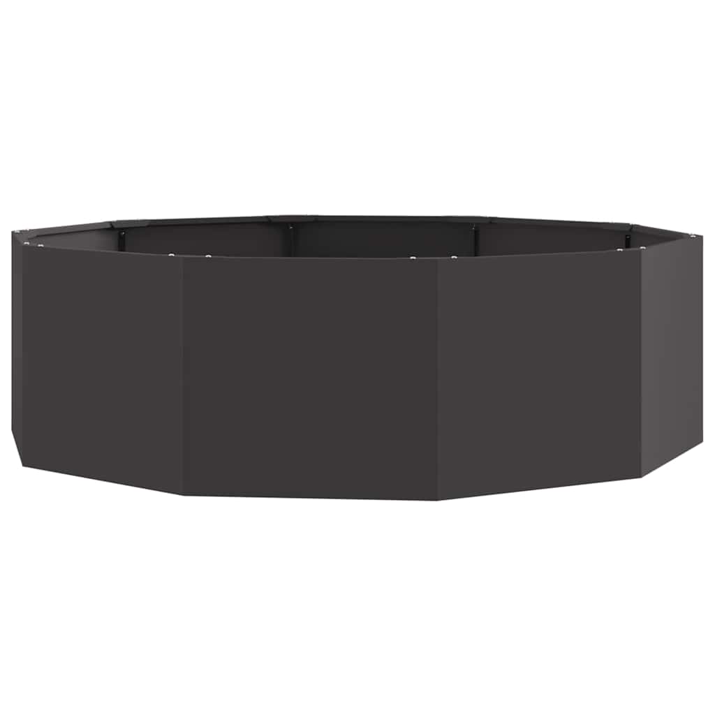 Fioriera Vidaxx nera 120 x 120 x 35 cm in acciaio