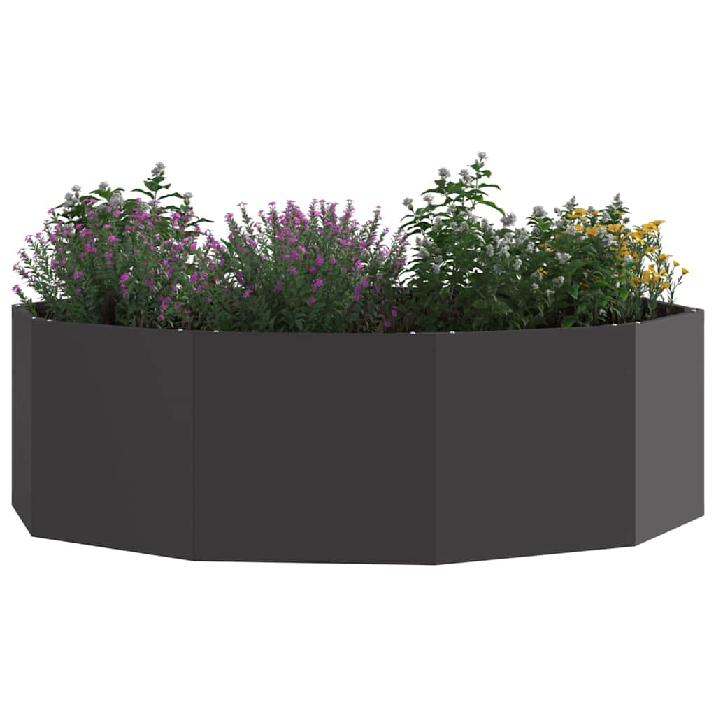 Fioriera Vidaxx nera 120 x 120 x 35 cm in acciaio