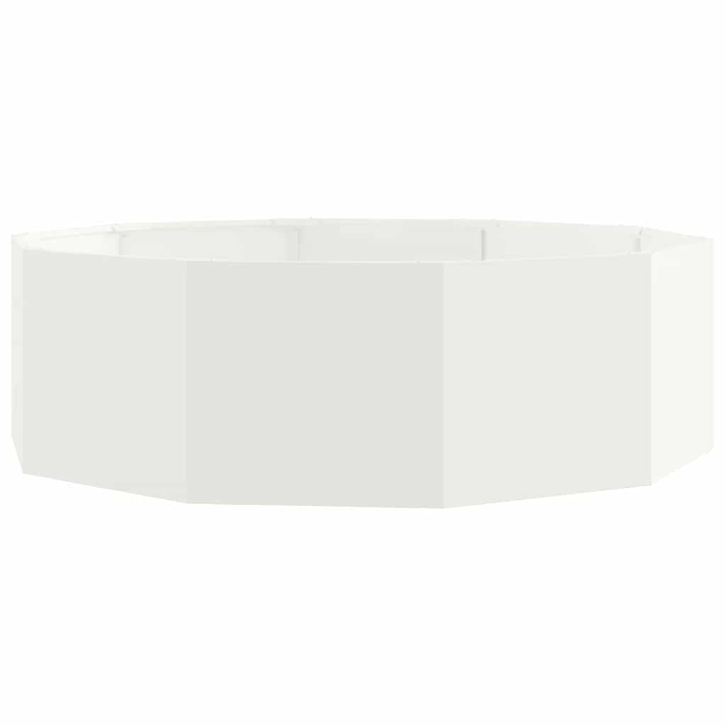 Vidaxl plantenbak wit 120 x 120 x 35 cm staal