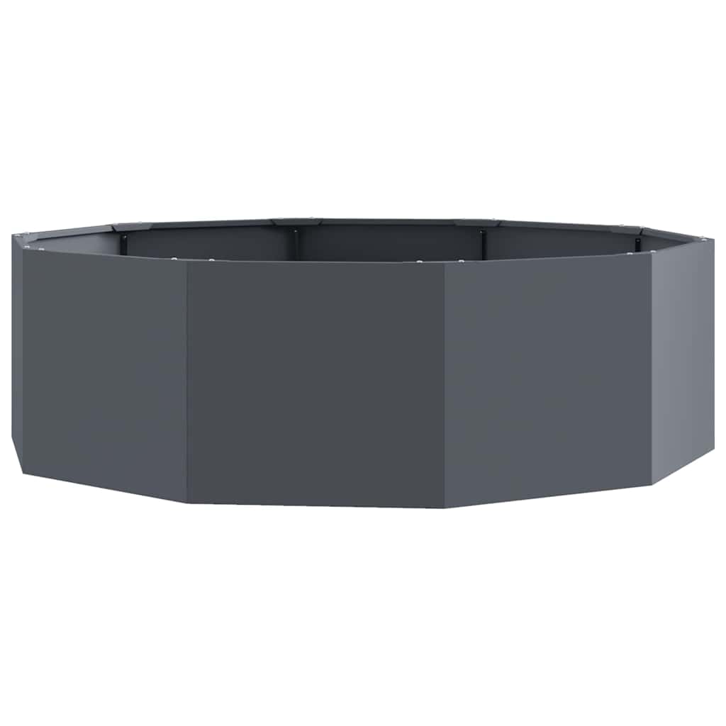 Vidaxl plantenbak antraciet 120 x 120 x 35 cm staal