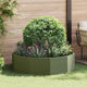 Vidaxl plantenbak olijf groen 120 x 120 x 35 cm staal