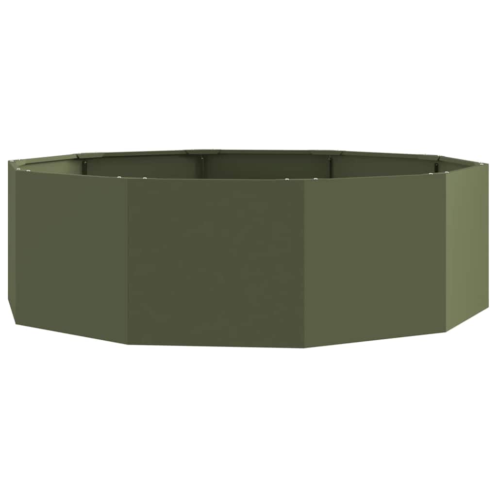 Jardinera vidaxx verde oliva 120 x 120 x 35 cm acero