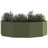 Jardinera vidaxx verde oliva 120 x 120 x 35 cm acero