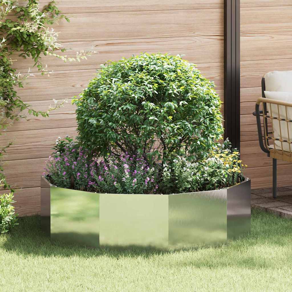 Fioriera Vidaxx argento 120 x 120 x 35 cm in acciaio inossidabile