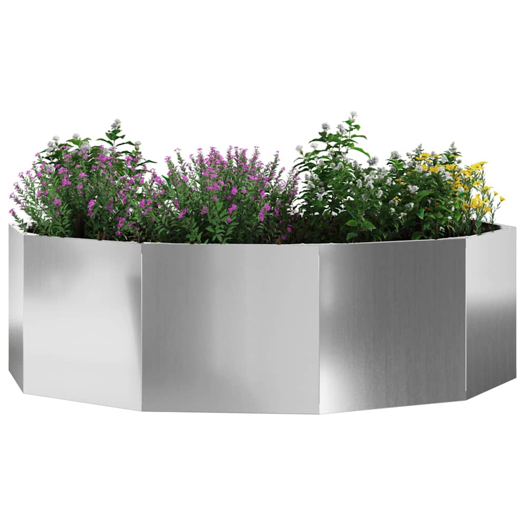 Jardinera vidaxx plateada 120 x 120 x 35 cm acero galvanizado