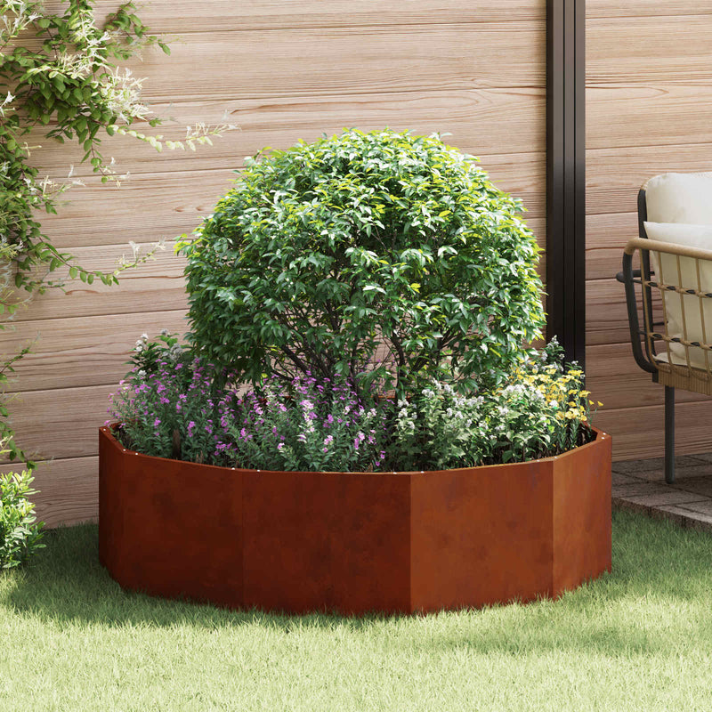 Jardinera vidaxx oxidada 120 x 120 x 35 cm acero corten