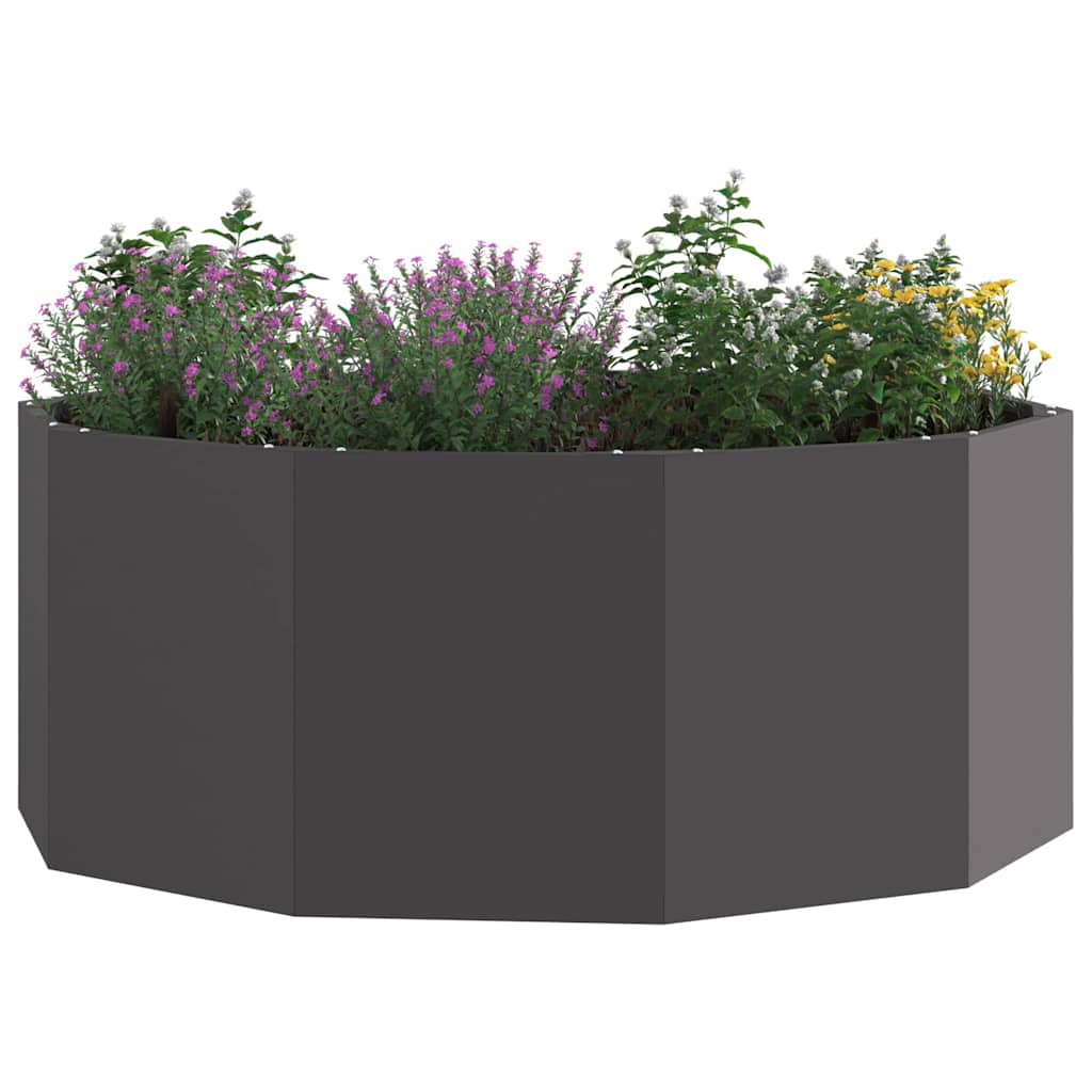 Jardinera vidaxx negro 90 x 90 x 35 cm acero
