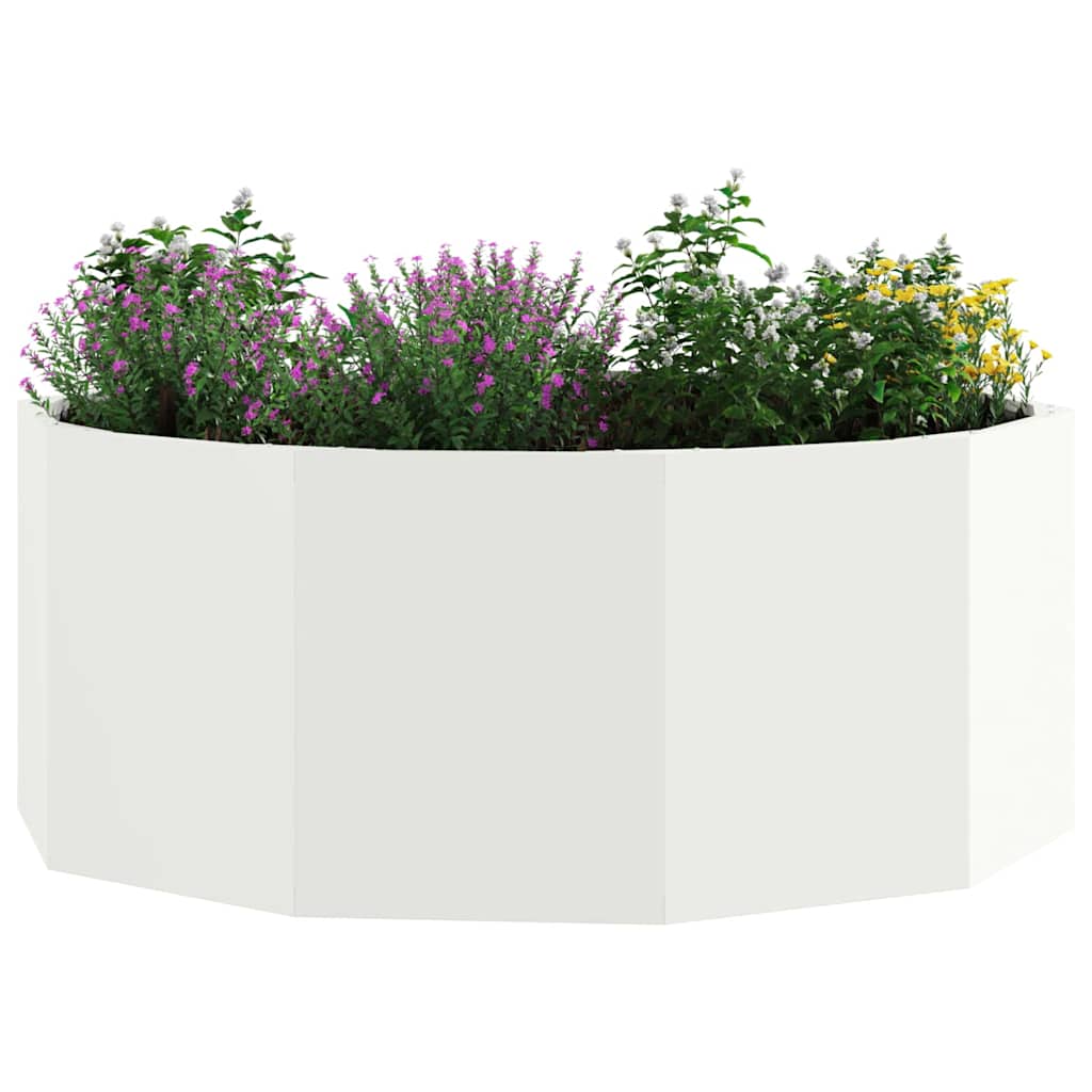 Fioriera Vidaxx bianca 90 x 90 x 35 cm in acciaio