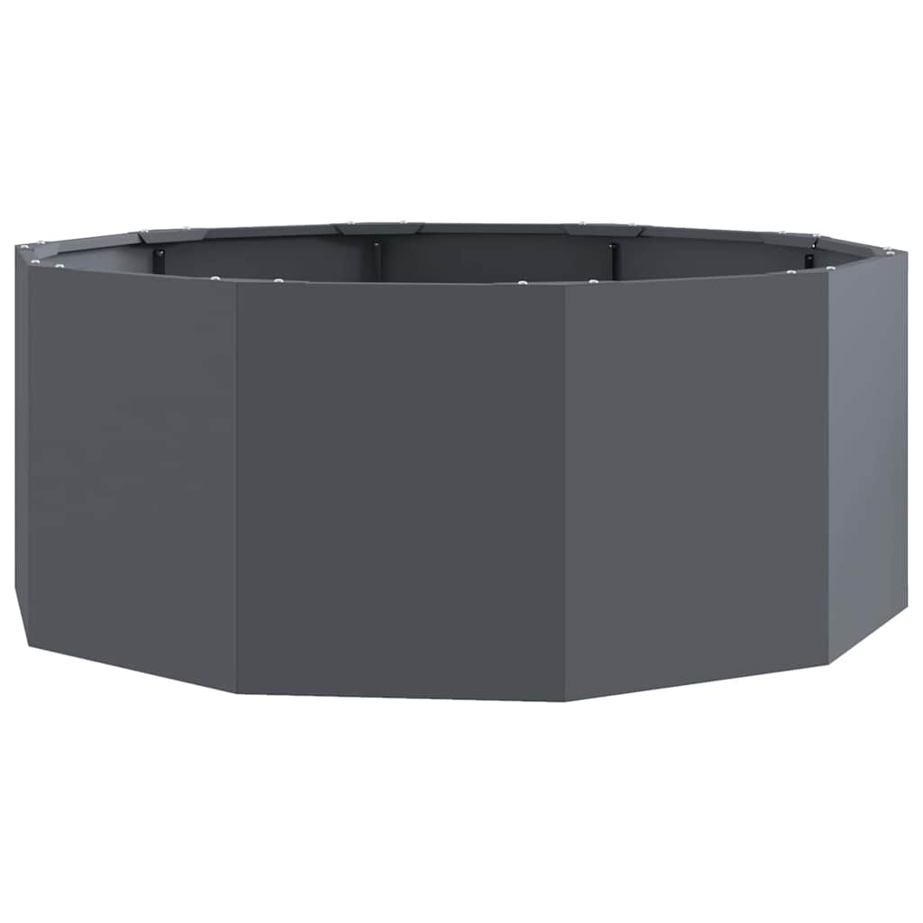 Vidaxl plantenbak antraciet 90 x 90 x 35 cm staal
