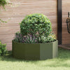 Vidaxx macetero verde oliva 90 x 90 x 35 cm acero