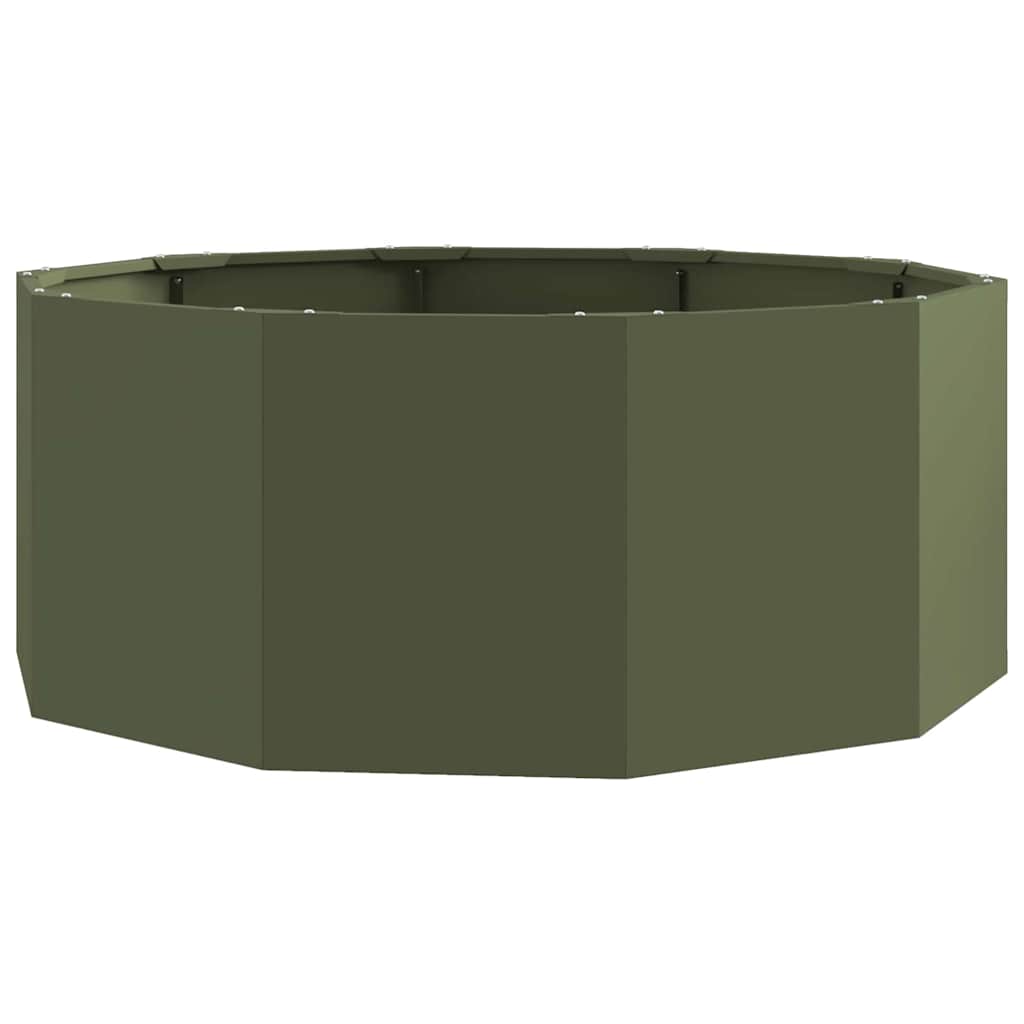 Vidaxx macetero verde oliva 90 x 90 x 35 cm acero