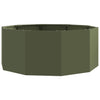 Vidaxx macetero verde oliva 90 x 90 x 35 cm acero