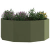 Vidaxx macetero verde oliva 90 x 90 x 35 cm acero