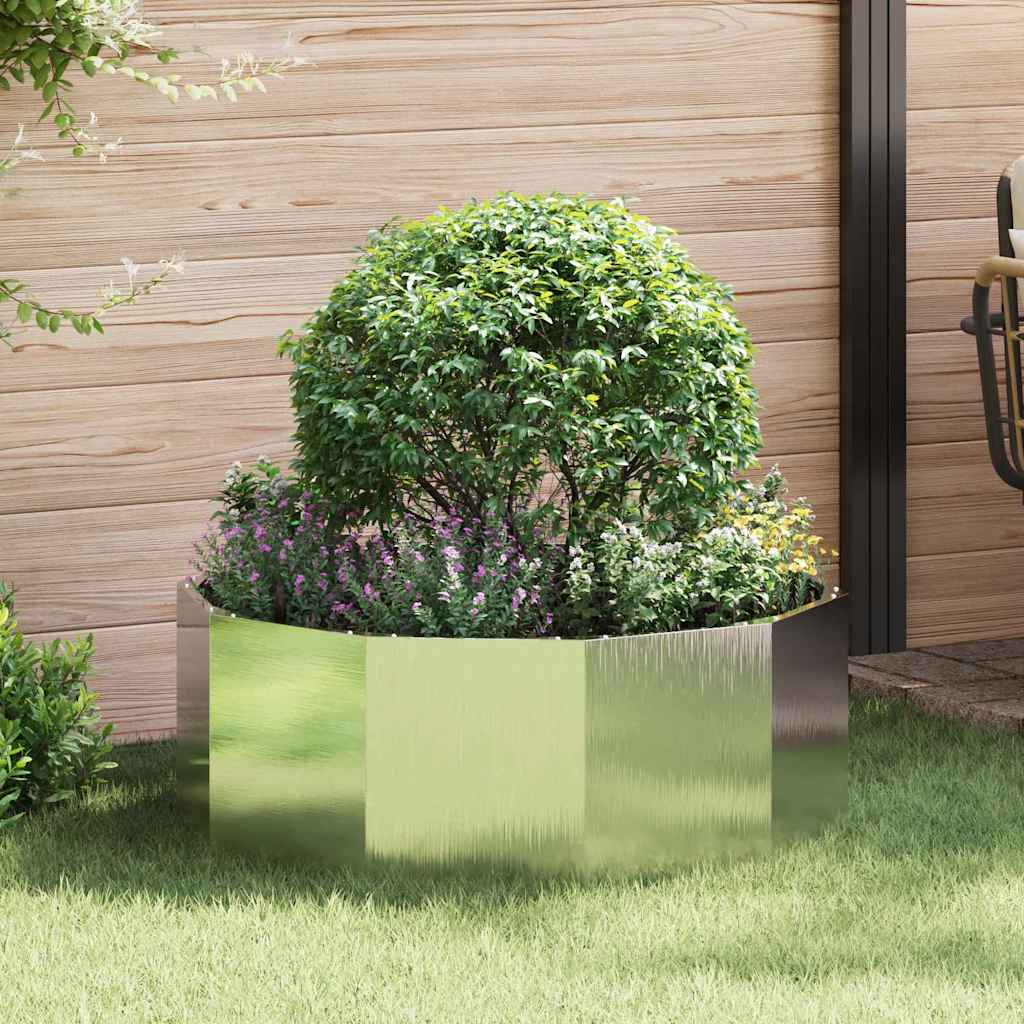 Fioriera Vidaxx argento 90 x 90 x 35 cm in acciaio inossidabile