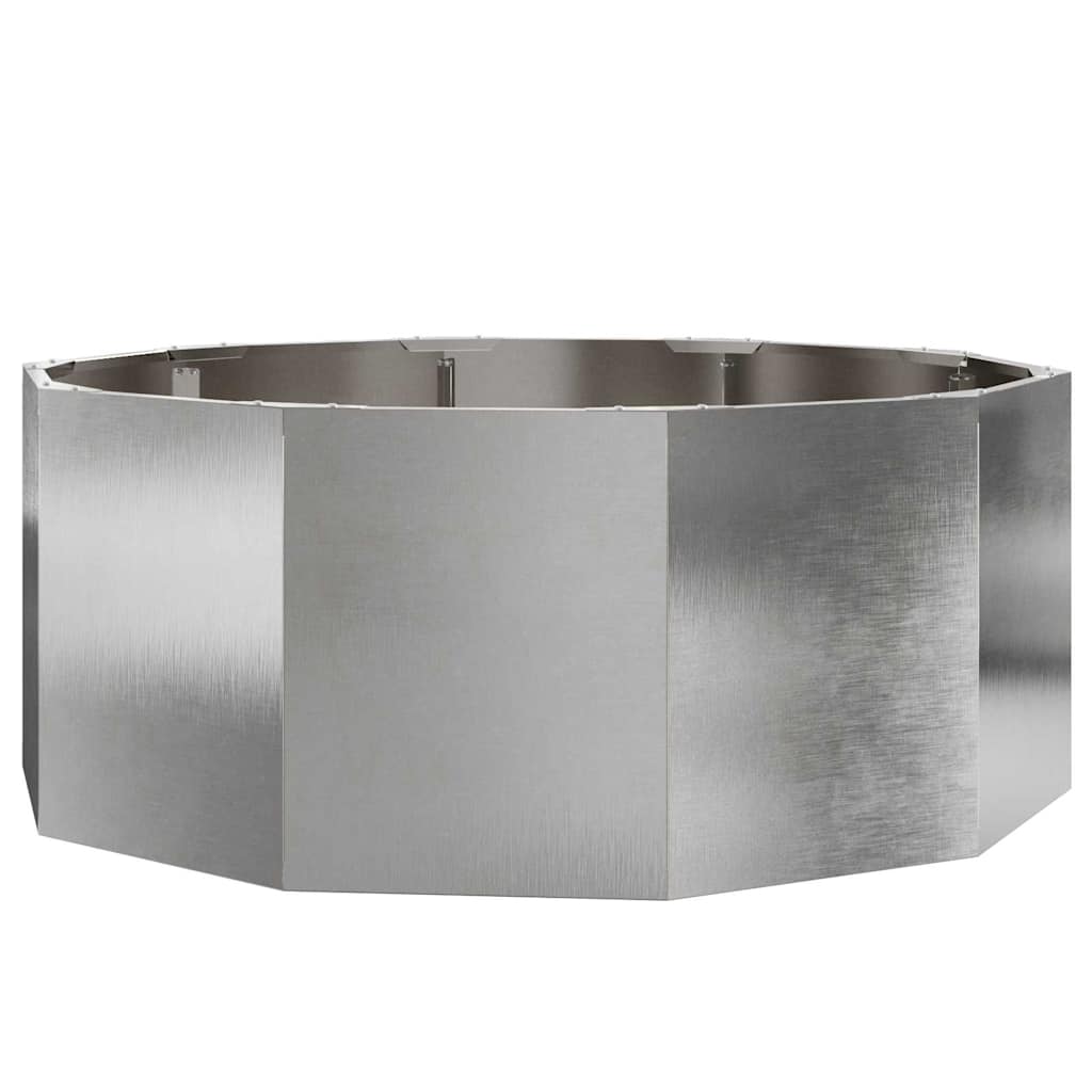 Fioriera Vidaxx argento 90 x 90 x 35 cm in acciaio inossidabile