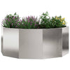 Jardinera vidaxx plateada 90 x 90 x 35 cm acero inoxidable