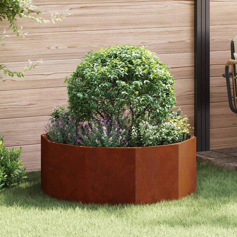 Jardinera vidaxx oxidada 90 x 90 x 35 cm acero corten
