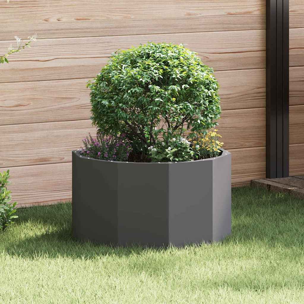 Fioriera Vidaxx nera 60 x 60 x 35 cm in acciaio