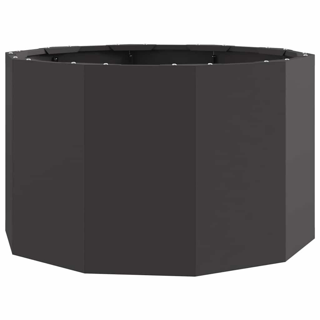 Fioriera Vidaxx nera 60 x 60 x 35 cm in acciaio