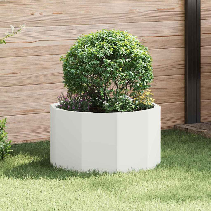 Jardinera vidaxx blanco 60 x 60 x 35 cm acero