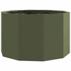 Vidaxx macetero verde oliva 60 x 60 x 35 cm acero