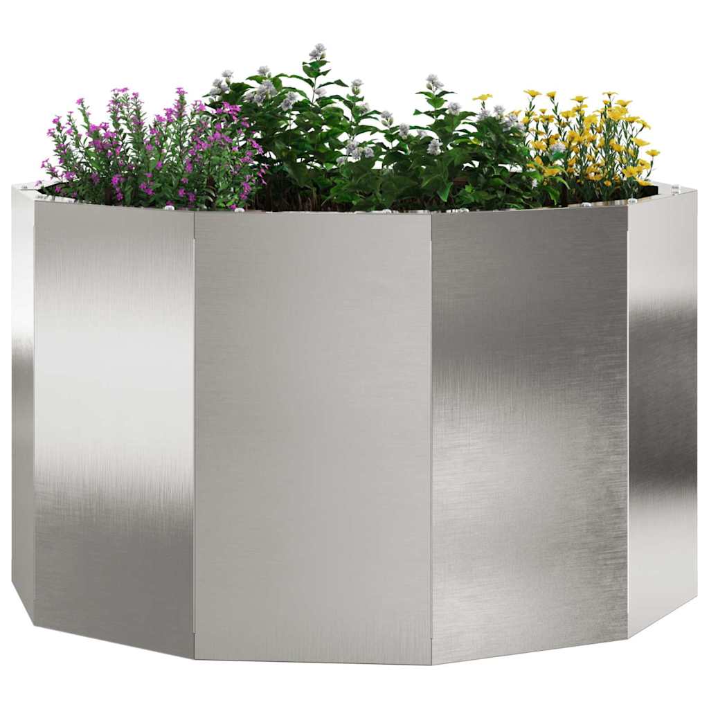 Fioriera Vidaxx argento 60 x 60 x 35 cm in acciaio inossidabile