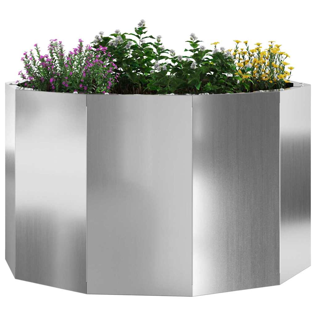 Fioriera Vidaxx argento 60 x 60 x 35 cm in acciaio zincato