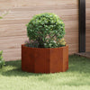 Jardinera vidaxl oxidada 60 x 60 x 35 cm acero corten