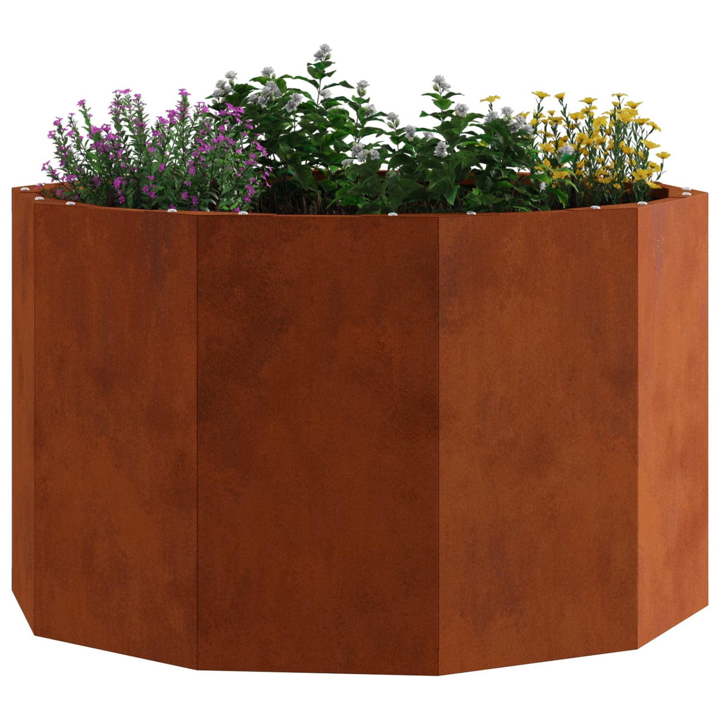Jardinera vidaxl oxidada 60 x 60 x 35 cm acero corten