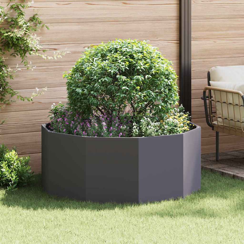 Jardinera vidaxx negro 120 x 120 x 50 cm acero