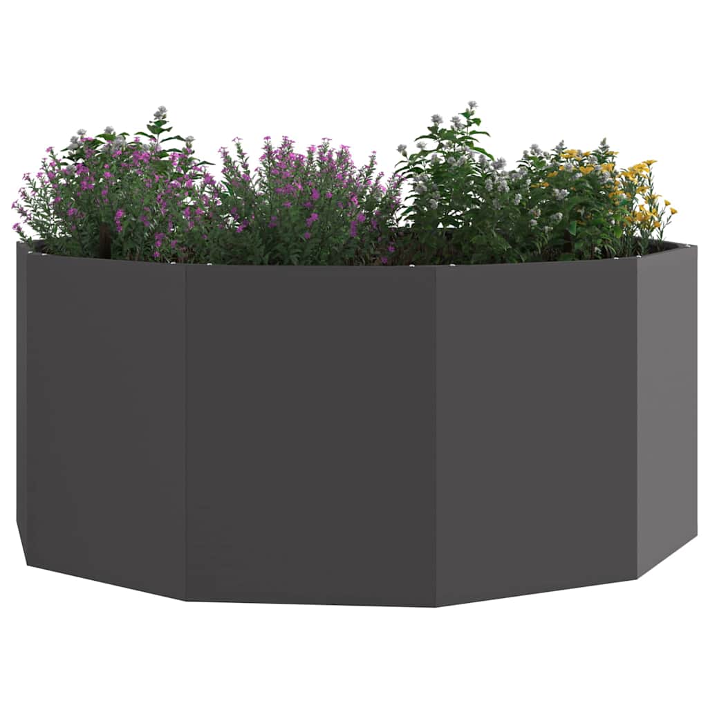 Jardinera vidaxx negro 120 x 120 x 50 cm acero