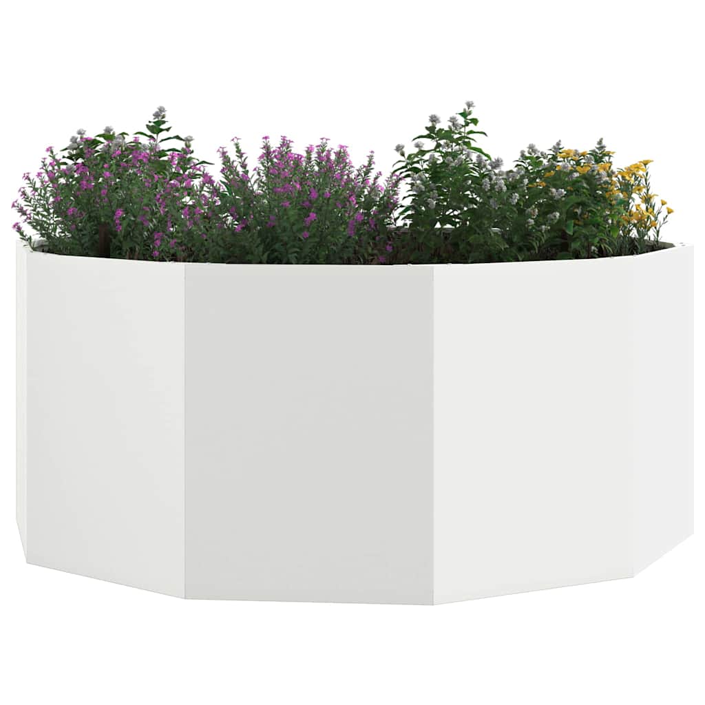Jardinera vidaxx blanca 120 x 120 x 50 cm acero