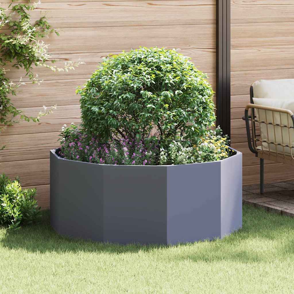Vidaxl plantenbak antraciet 120 x 120 x 50 cm staal