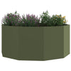 Vidaxx macetero verde oliva 120 x 120 x 50 cm acero